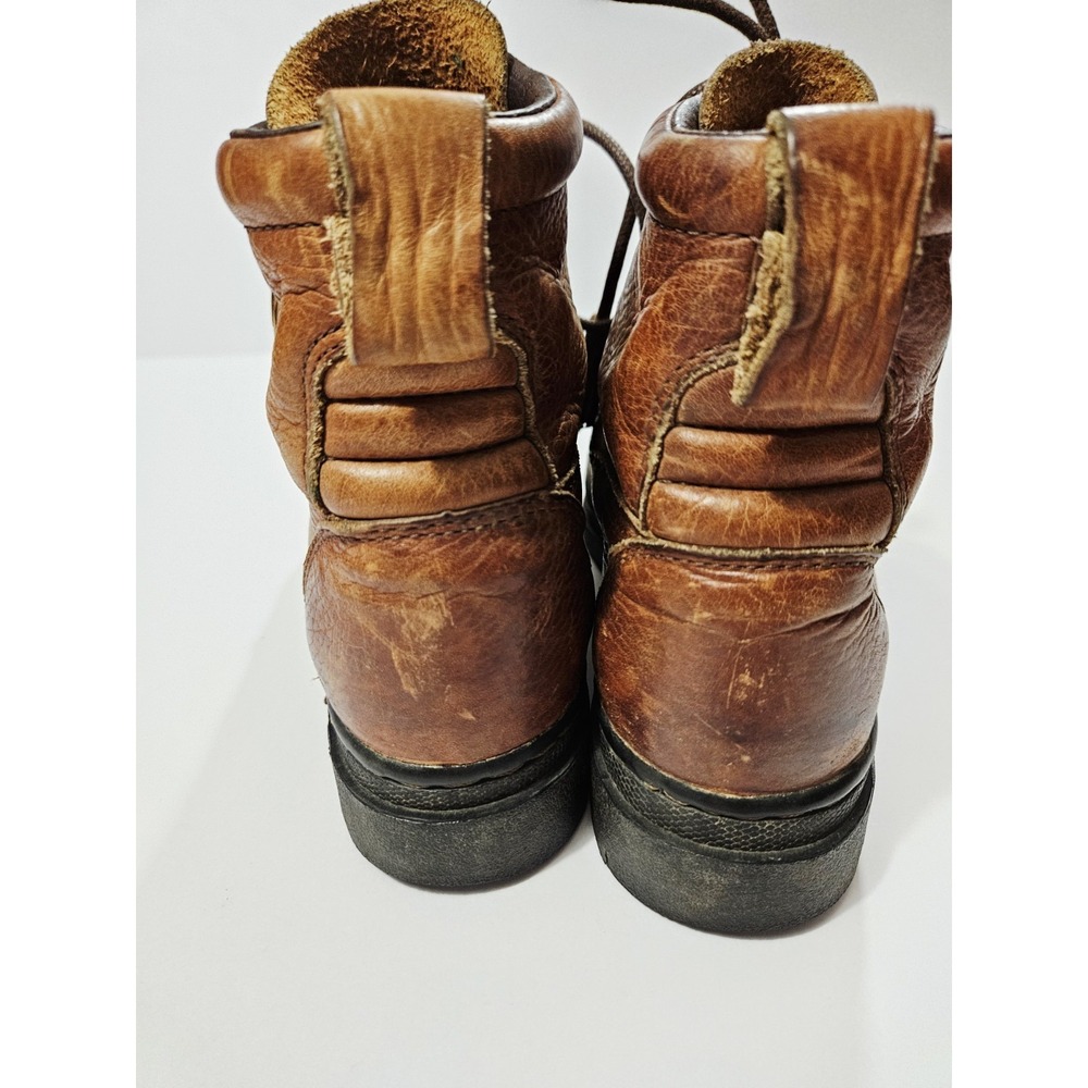 Vimtage Women's Justin Kiltie Leather Y2K Brown Boots Size 6.5 Ankle Distressed - Picture 7 of 16